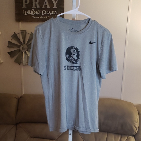 Nike  FL Seminole Gray Men's Soccer Tee M - Picture 1 of 5